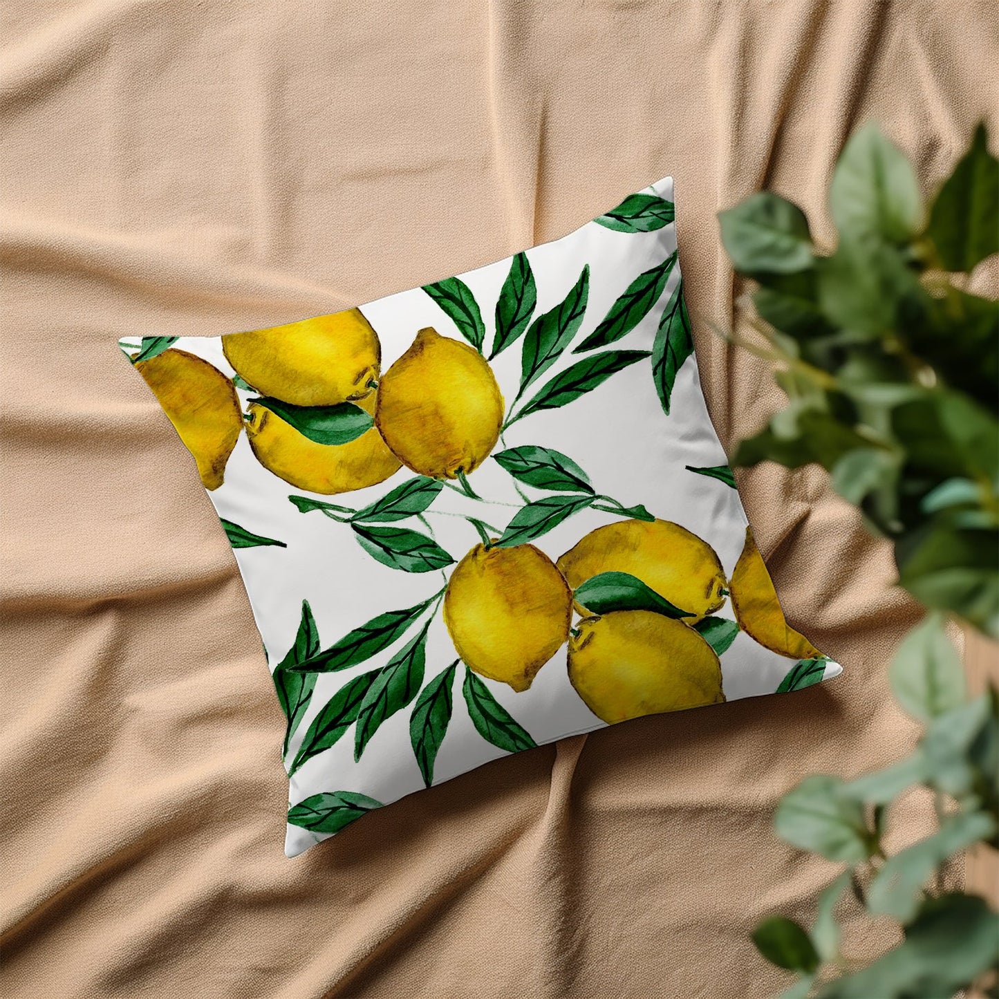 Lemon tree cushion