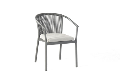 Sessel "Finesse" Alu anthrazit/Polyrope dark-grey incl. Kissen