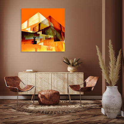 Acrylglasbild - Kunsthalle Orange