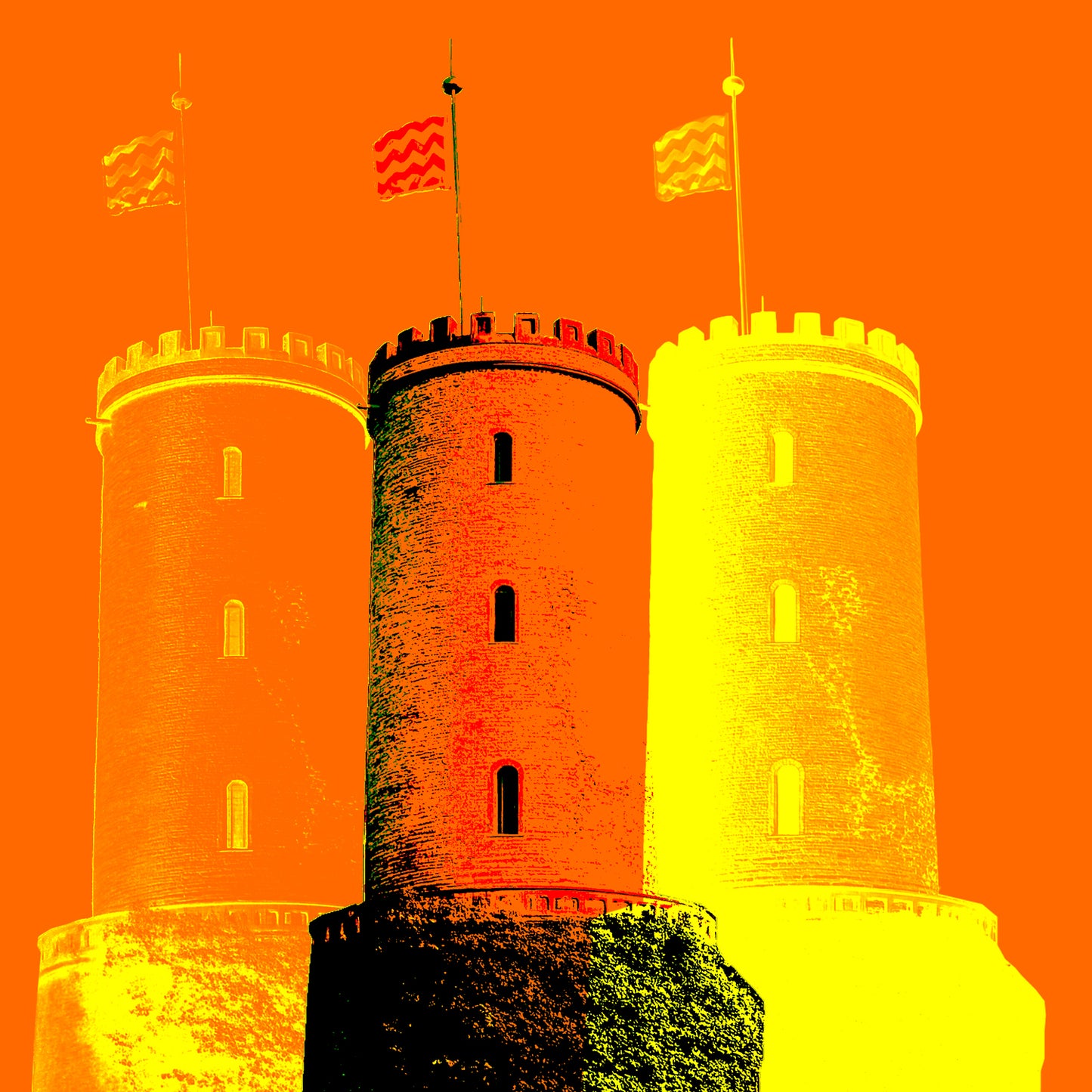 Acrylglasbild - Sparrenburg Orange