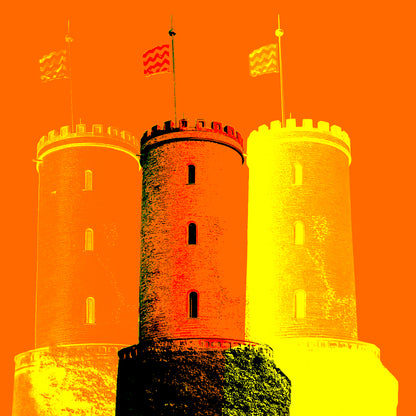 Acrylglasbild - Sparrenburg Orange
