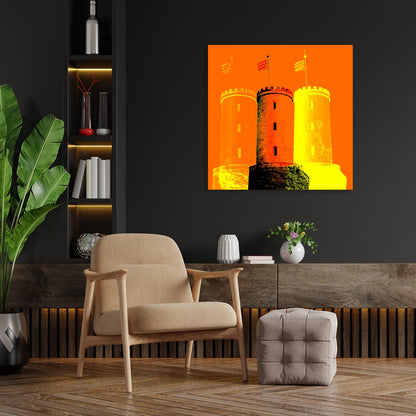 Acrylglasbild - Sparrenburg Orange
