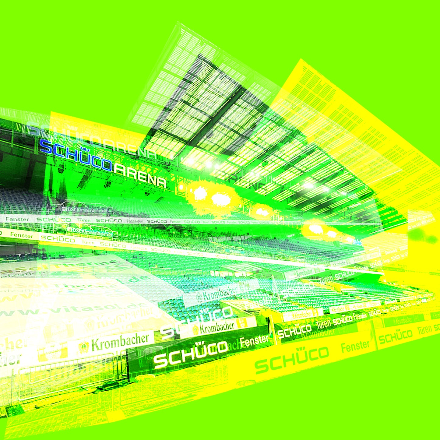 Acrylglasbild - Schüco Arena Grün