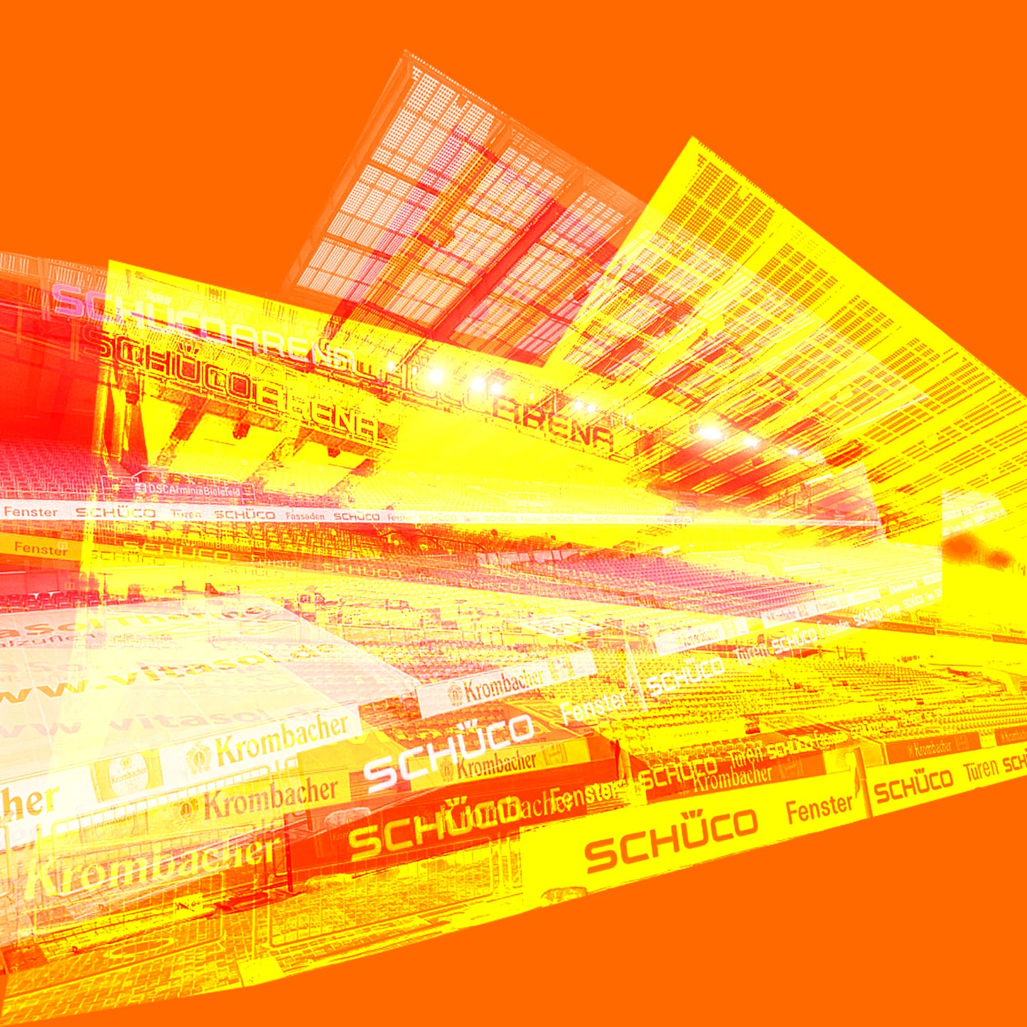 Acrylglasbild - Schüco Arena Orange