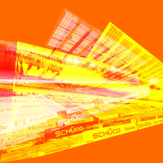 Acrylglasbild - Schüco Arena Orange
