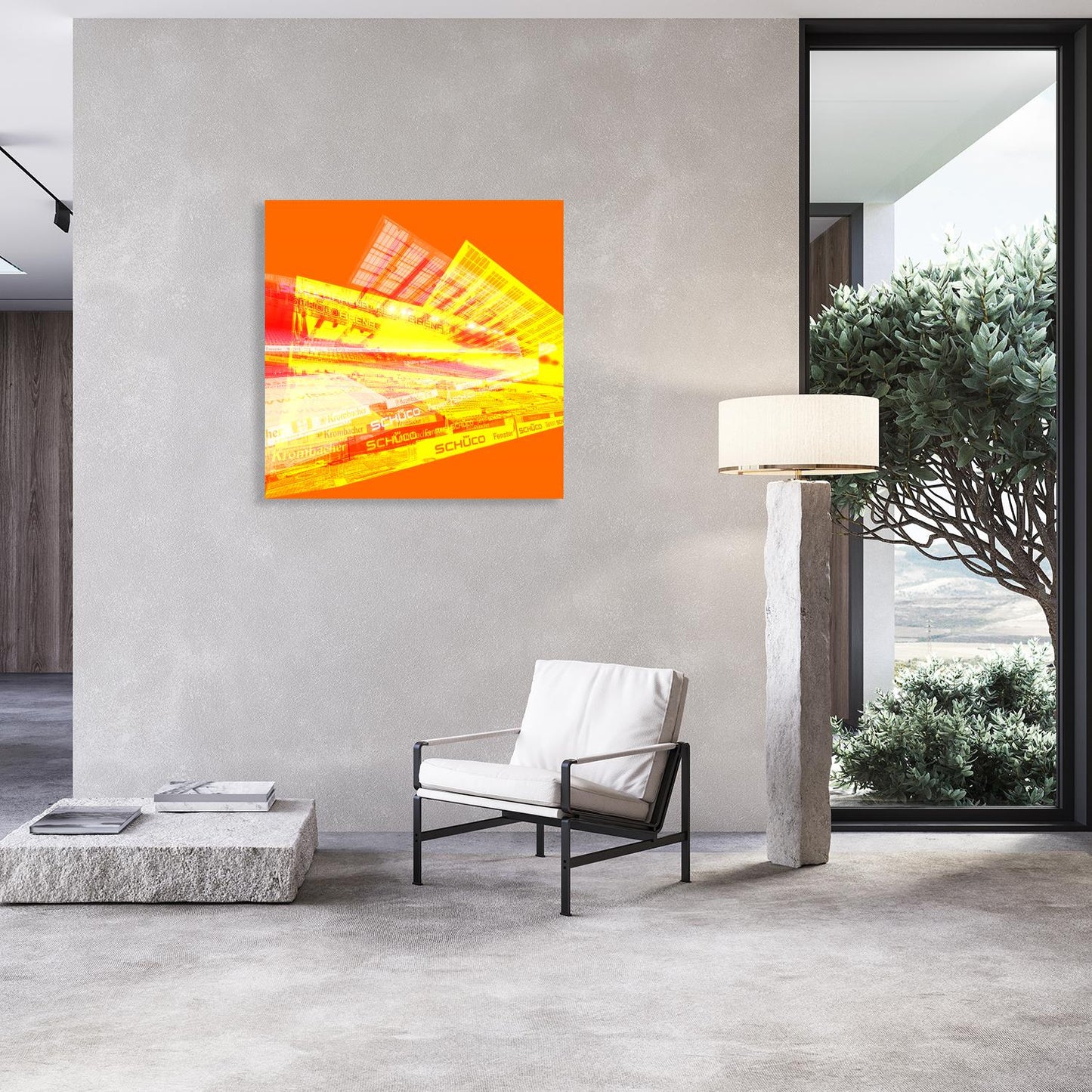 Acrylglasbild - Schüco Arena Orange