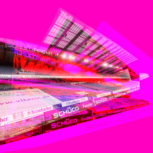 Acrylglasbild - Schüco Arena Pink