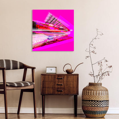 Acrylglasbild - Schüco Arena Pink