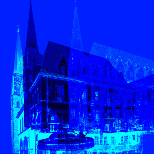 Acrylglasbild - Alter Markt Blau