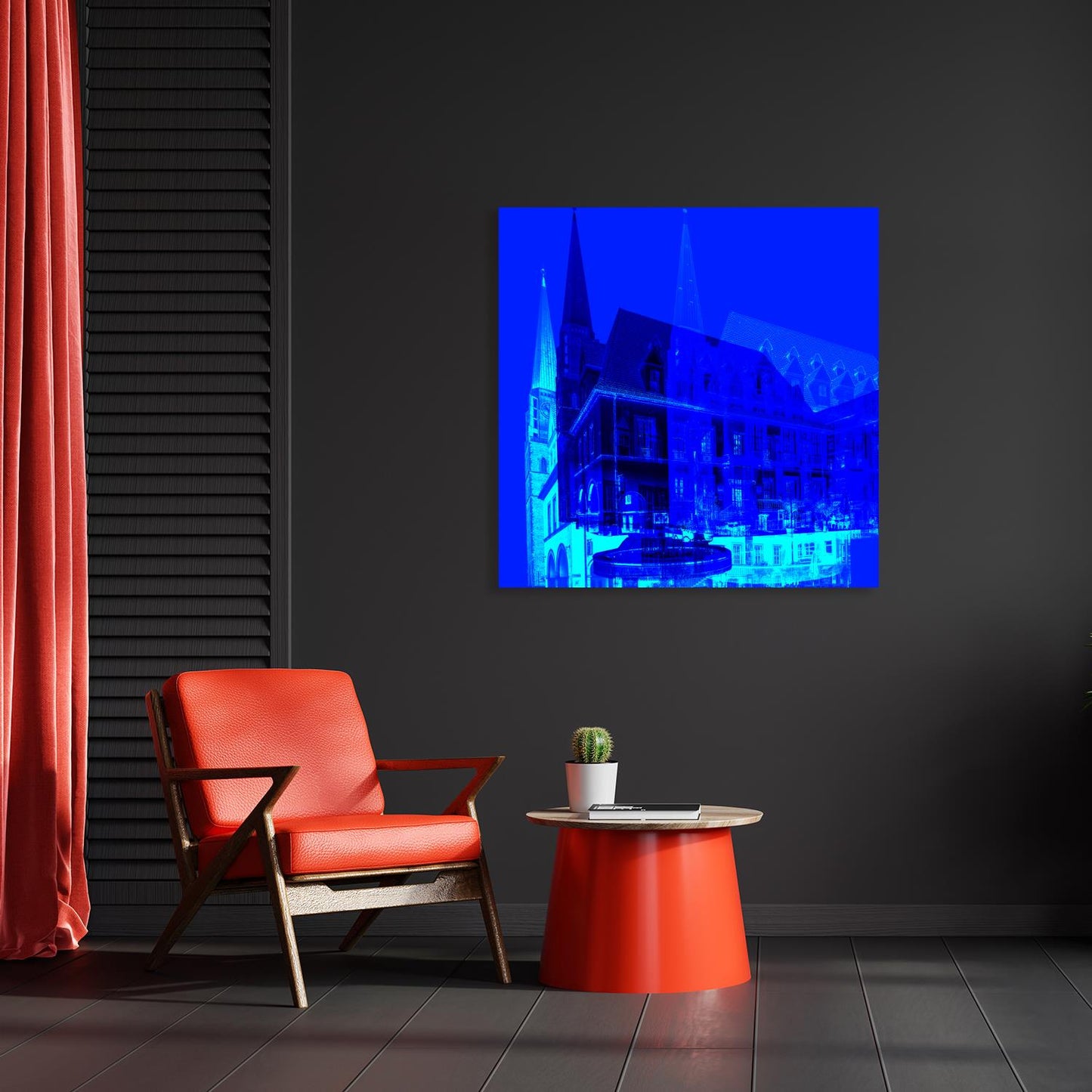 Acrylglasbild - Alter Markt Blau