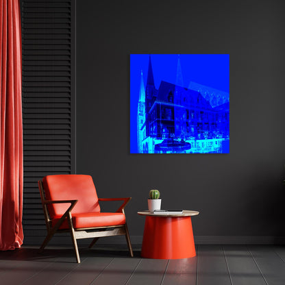 Acrylglasbild - Alter Markt Blau
