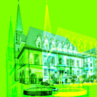 Acrylglasbild - Alter Markt Grün