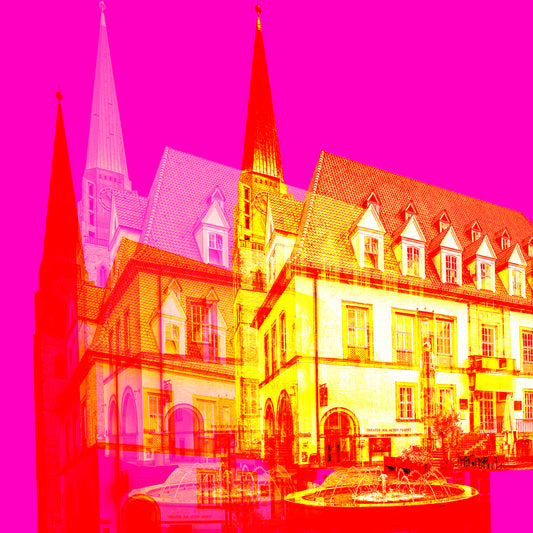 Acrylglasbild - Alter Markt Pink