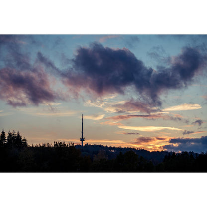 Acrylglasbild - Fernsehturm im Teutoburger Wald