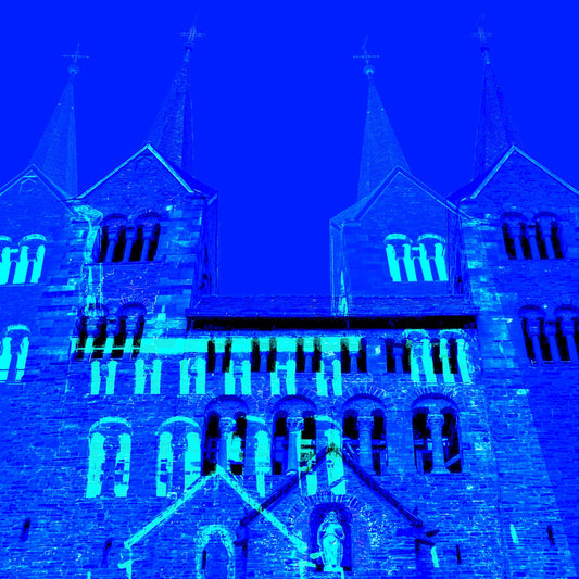Acrylglasbild - Höxter Abtei Corvey Blau