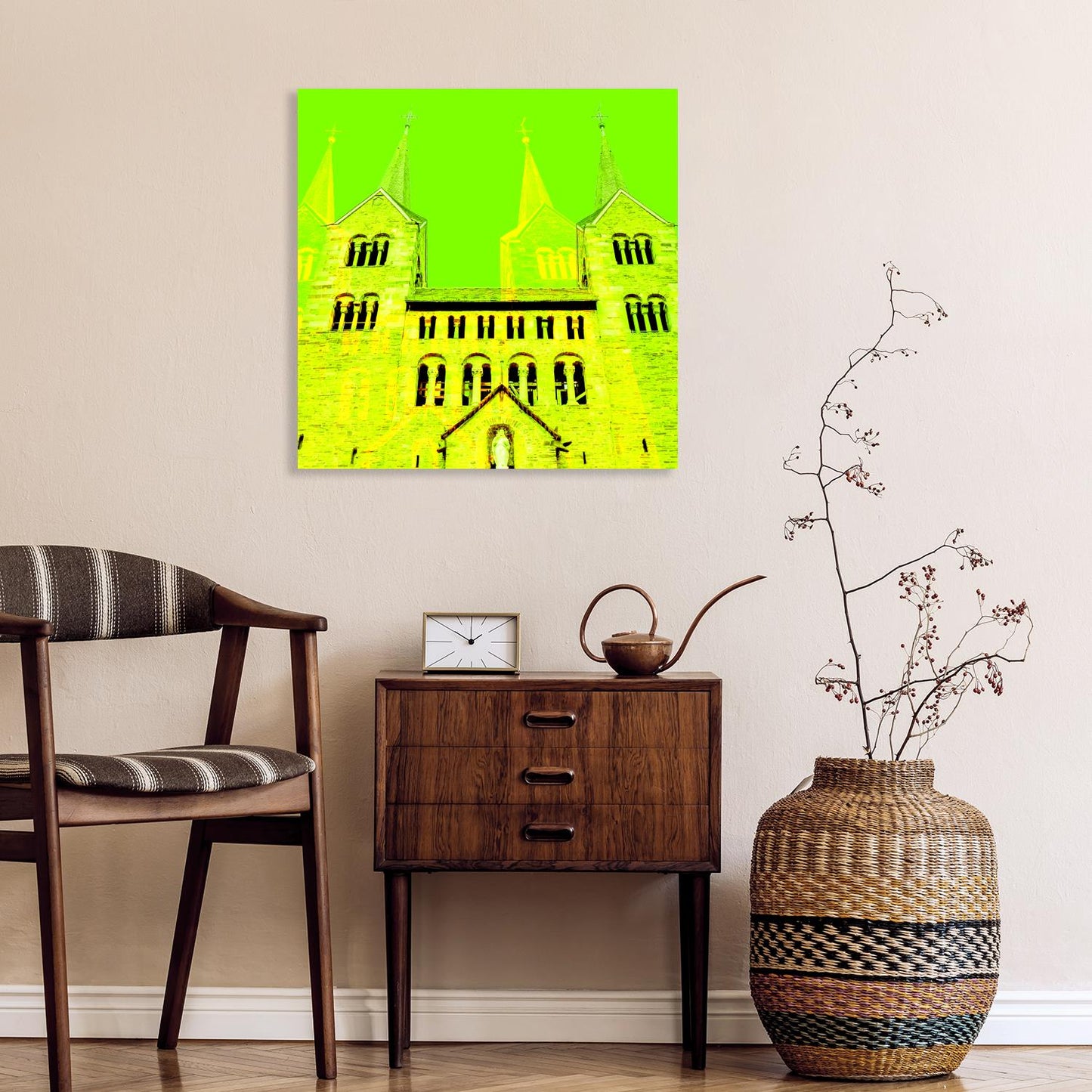 Acrylglasbild - Höxter Abtei Corvey Grün