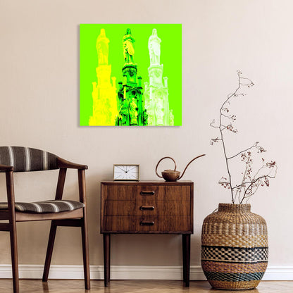 Acrylglasbild - Paderborn Mariensäule Grün