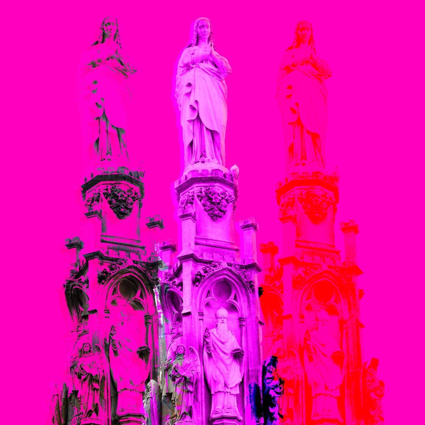 Acrylic glass picture - Paderborn Marian Column Pink