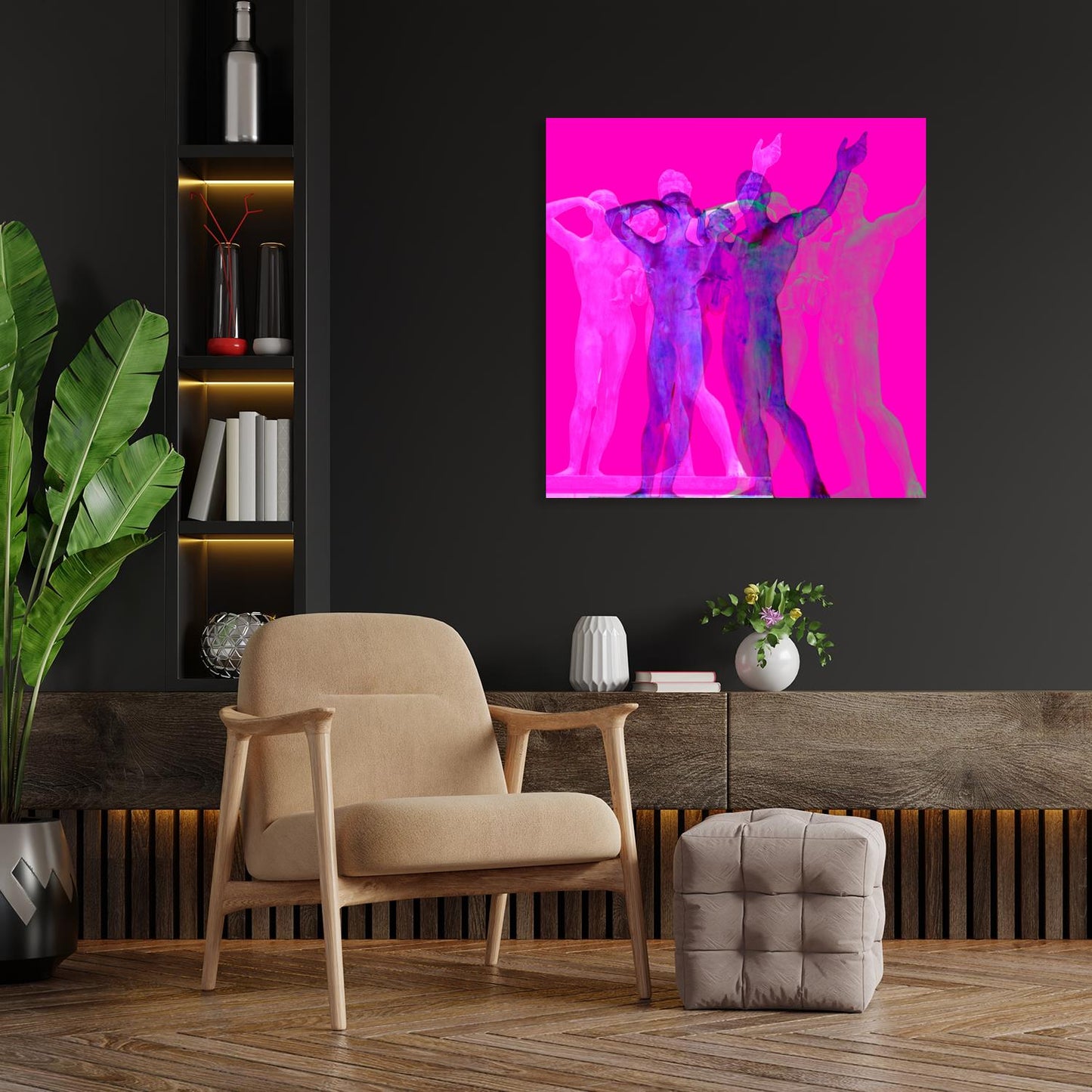 Acrylglasbild - Höxter Skulptur Ewiges Leben Pink