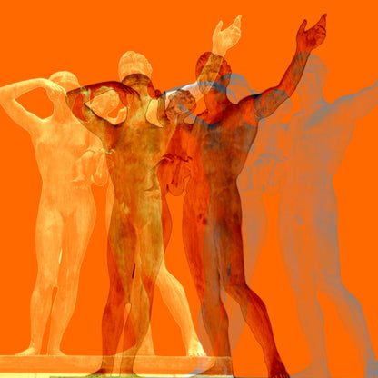 Acrylglasbild - Höxter Skulptur Ewiges Leben Orange