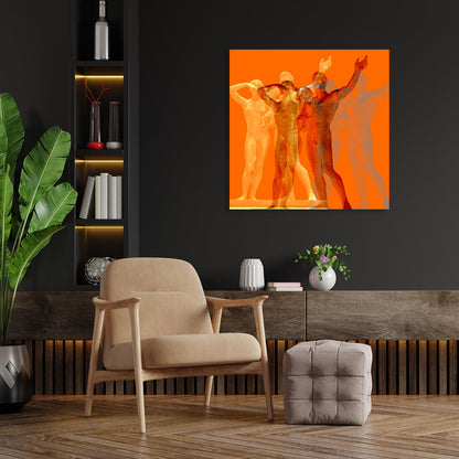 Acrylglasbild - Höxter Skulptur Ewiges Leben Orange