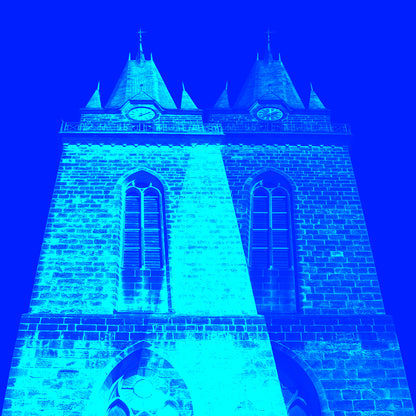 Acrylglasbild - Herford Petri Kirche Blau