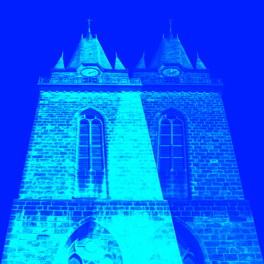 Acrylglasbild - Herford Petri Kirche Blau