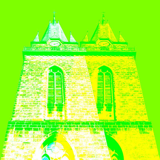 Acrylglasbild - Herford Petri Kirche Grün