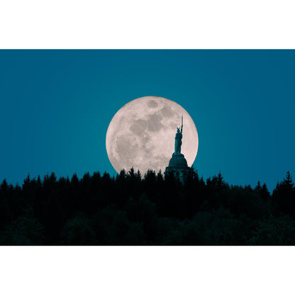Acrylglasbild - Hermannsdenkmal Moon