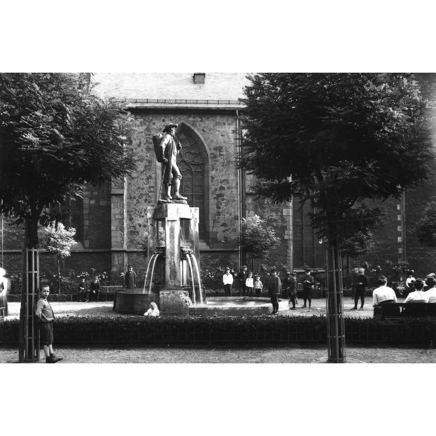 Aluminiumbild - Leineweberbrunnen