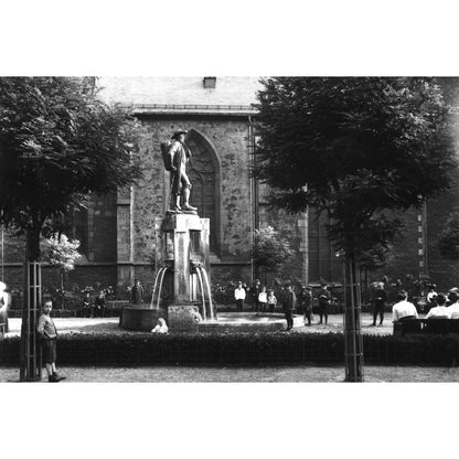 Aluminiumbild - Leineweberbrunnen