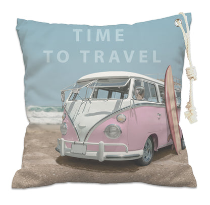 Outdoor Pillow Cover - Time To Travel