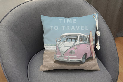 Outdoor Pillow Cover - Time To Travel