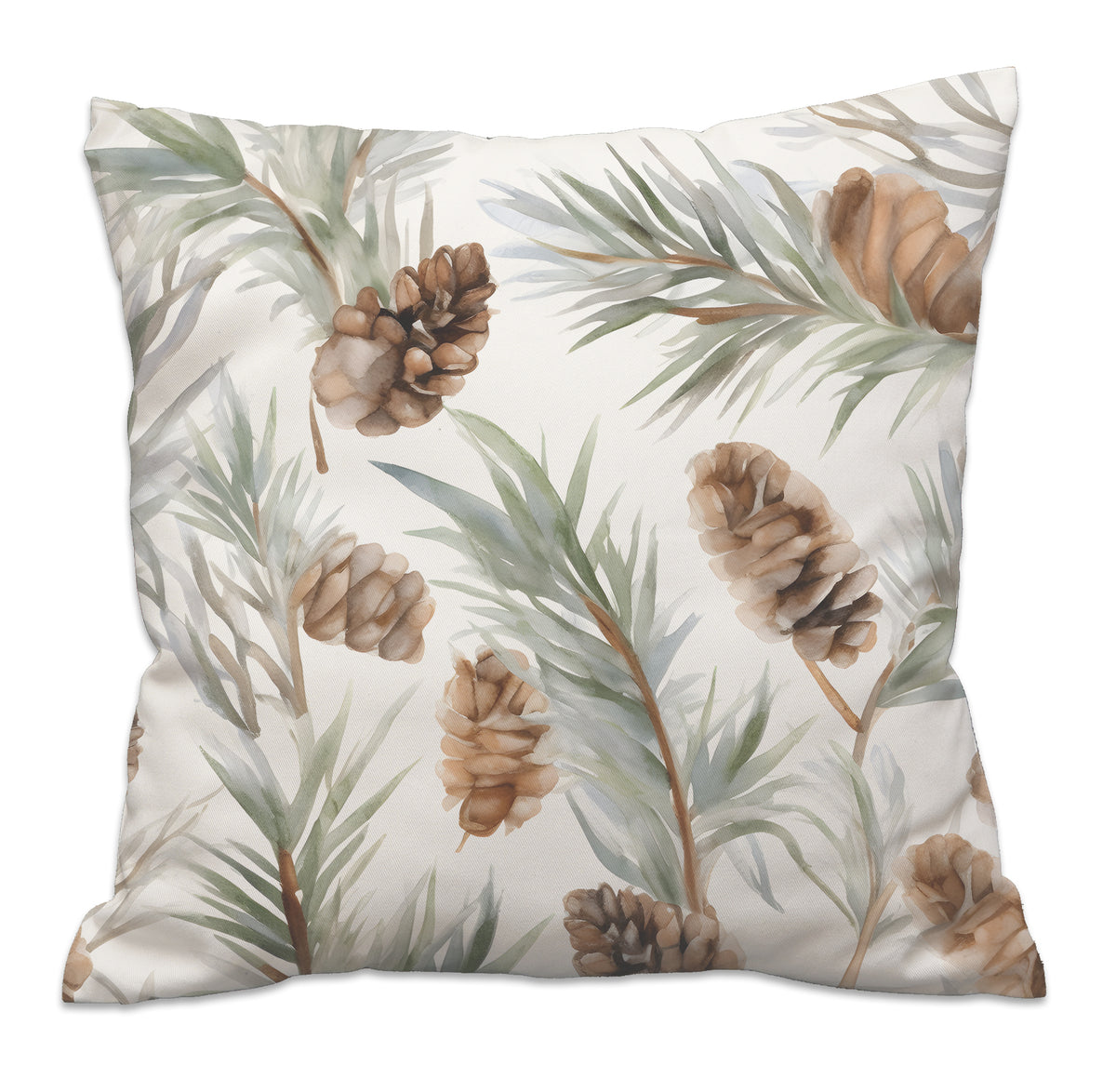 Kissenbezug - Botanisches Waldmotiv Zapfen