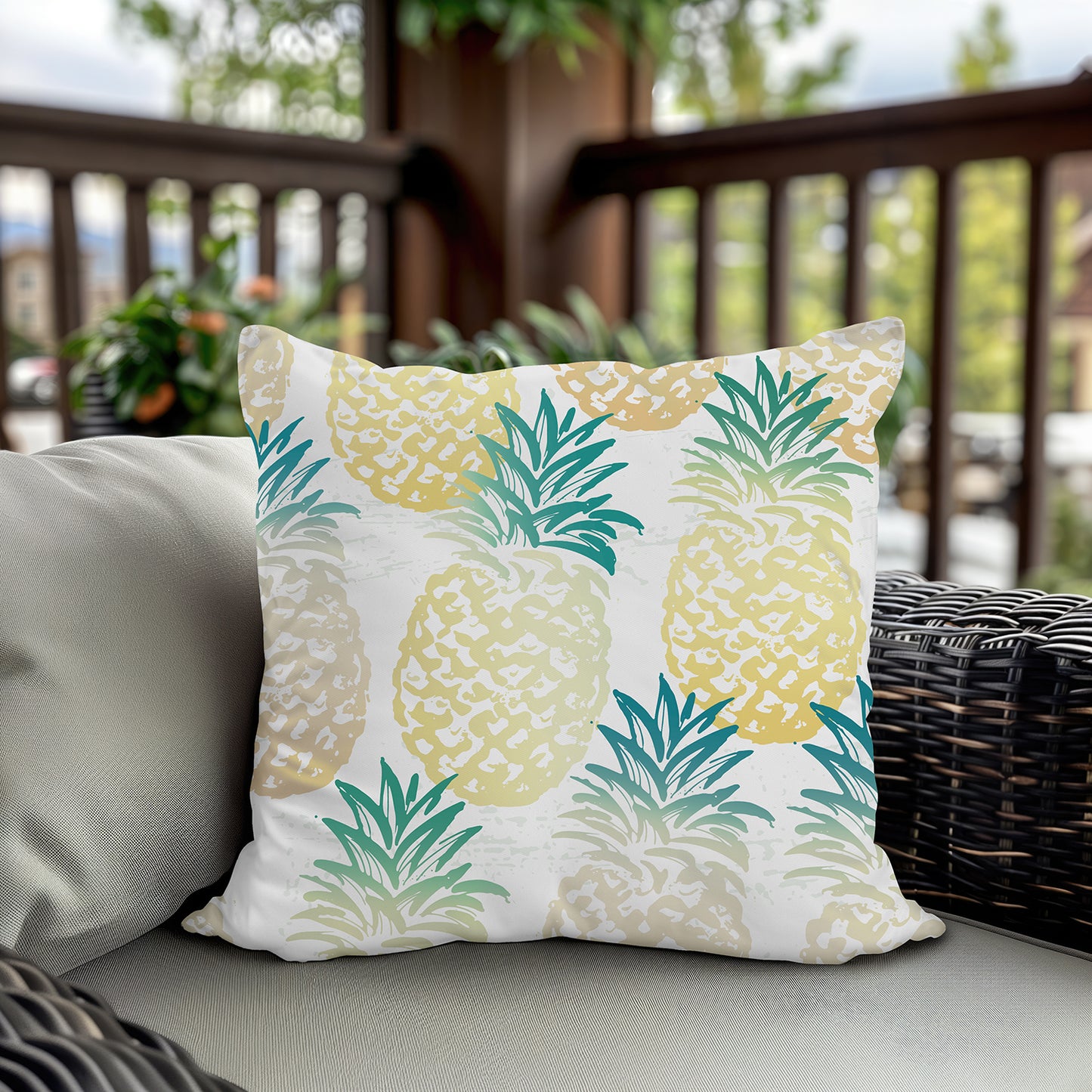 Outdoor Cushion Cover - Pineapple