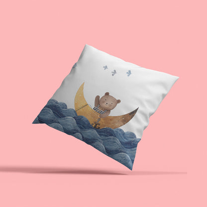Bär mit Mond Kissen