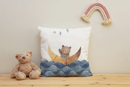Bär mit Mond Kissen