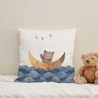 Bär mit Mond Kissen