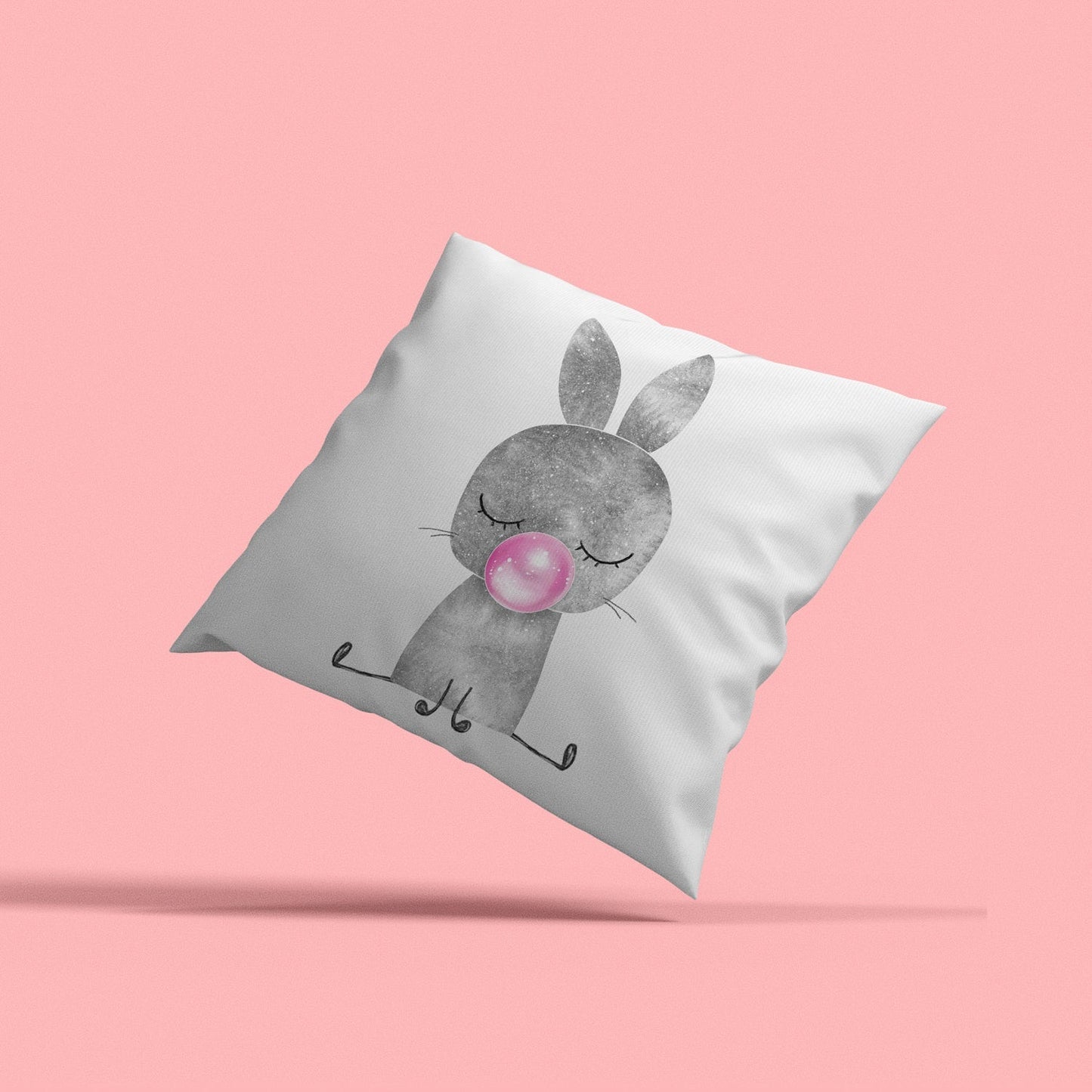 Kissenbezug - Hase mit Kaugummi