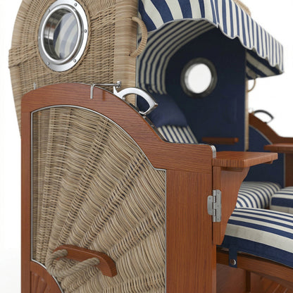 Strandkorb WB Blau-Creme