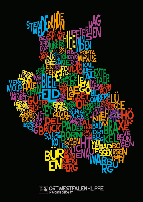 A3-Poster „OWL in Worte gefasst“, schwarz