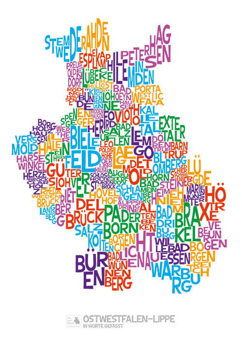 A3-Poster „OWL in Worte gefasst“, weiß