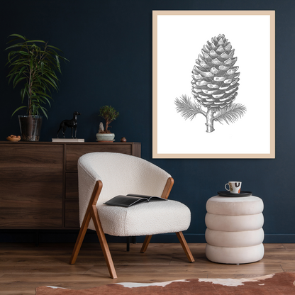 Rahmenbild - Tannenzapfen Illustration