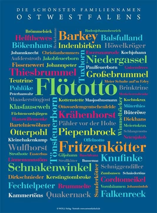 Poster „Die schönsten Familiennamen Ostwestfalens“