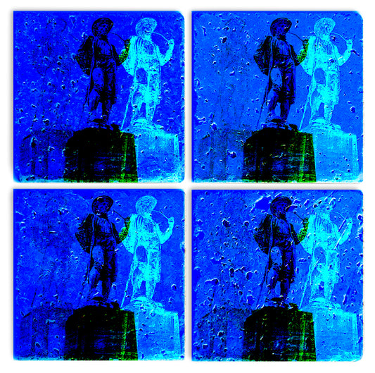 Steinuntersetzer-Set - Pop Art Leineweber
