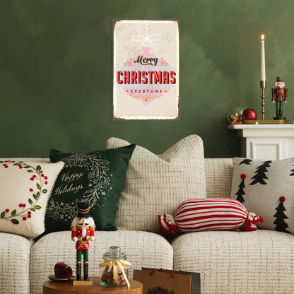 Blechschild - Merry Christmas Everyone Vintage