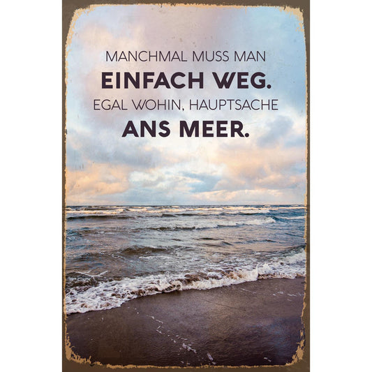 Tin sign - To the sea