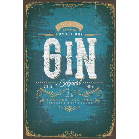 Tin sign - Gin