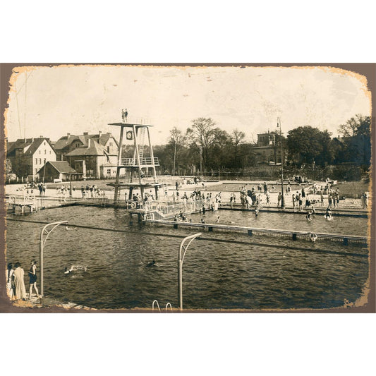 Blechschild - Wiesenbad