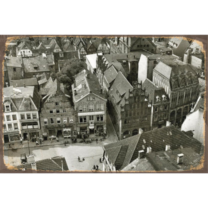 Blechschild - Alter-Markt-Luftbild